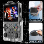 R36s retro Handheld Gaming Console with 64G Cards, Portable Retro Game Consoles Linux Gaming System Emulator 3.5-Inch IPS Screen