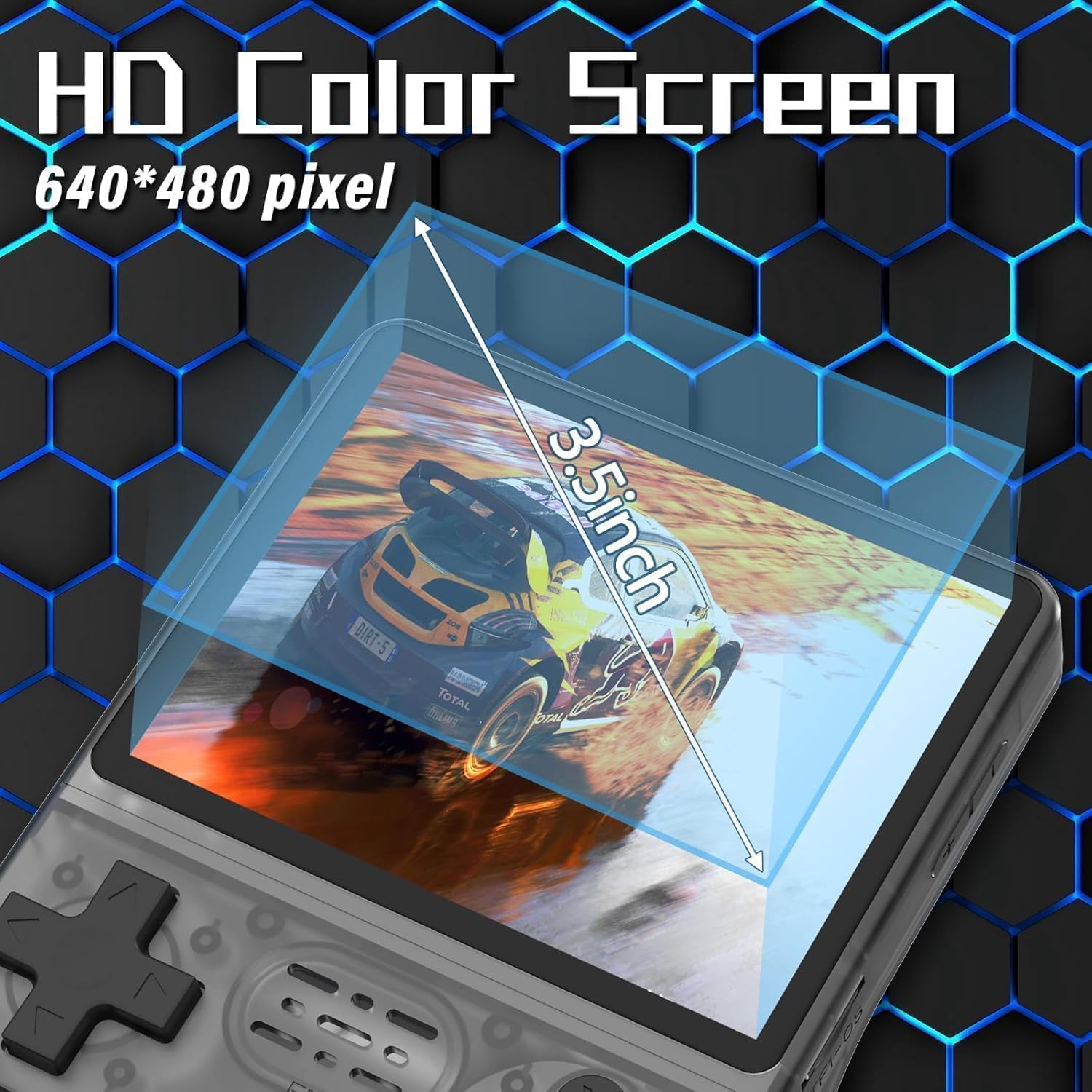 R36s retro Handheld Gaming Console with 64G Cards, Portable Retro Game Consoles Linux Gaming System Emulator 3.5-Inch IPS Screen