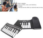Hand Roll Piano 49 Key Portable Foldable Electric Keyboard Piano with Speaker for Beginners Musical Instrument