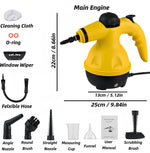 Portable Handheld Steam Cleaner 1000W Powerful High Temperature Pressurized Steam Cleaning Machine with 10 Accessories for Kitchen Bathroom Car Sofa Windows Stain Removal Disinfection