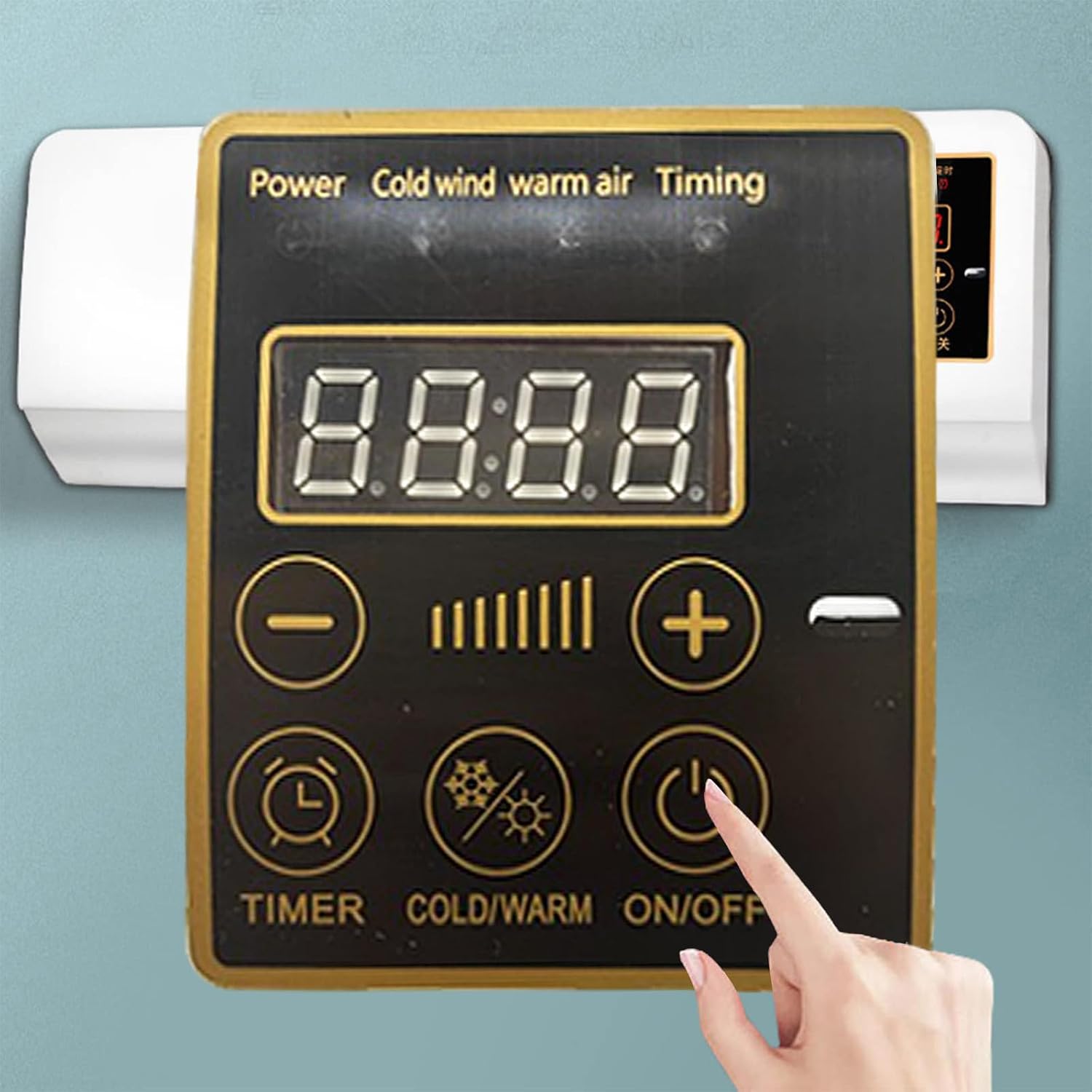 2 in 1 Wall Mounted Mini Air Cooler & Heater  with Remote Control | Fast Cooling & Digital Display