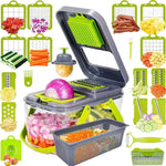 22 in 1 multi-function vegetable and fruit chopper, replaceable blade chopper, slicer set, suitable for home kitchen