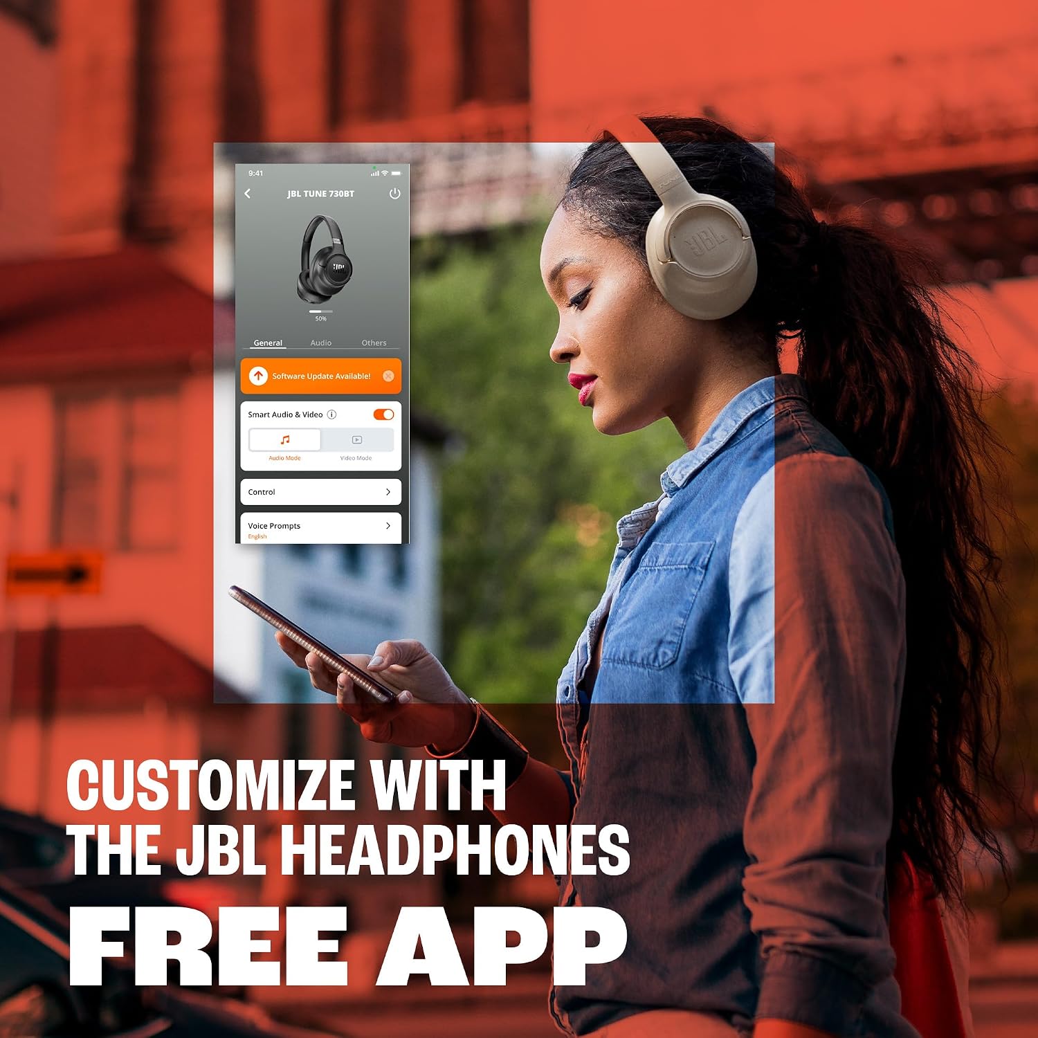 JBL Tune 730BT Wireless Over-Ear Bluetooth Headphones with Pure Bass Sound, 76H Battery Life, Dual Beamforming Mics, Multi-Point Bluetooth 6.0, Foldable & Comfortable