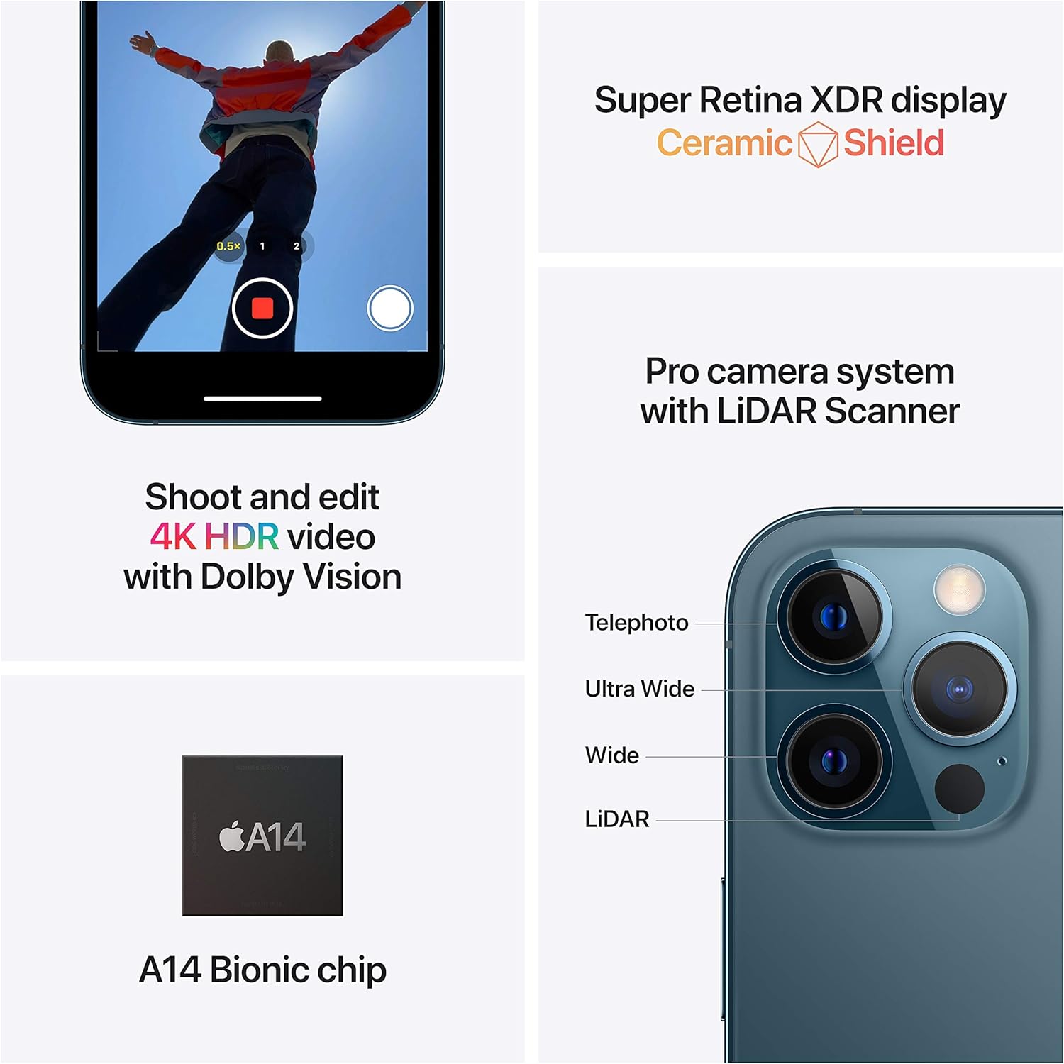 Apple iPhone 12 Pro Max (128GB) - Silver ( 1 Year Apple Warranty)