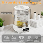 3-in-1 Portable Washing Machine, 3L Cordless Mini Washer with Spin Basket, 3 Modes 3000mAh Laundry Machine for Socks, Underwear, Bra (White)