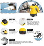 Portable Handheld Steam Cleaner 1000W Powerful High Temperature Pressurized Steam Cleaning Machine with 10 Accessories for Kitchen Bathroom Car Sofa Windows Stain Removal Disinfection