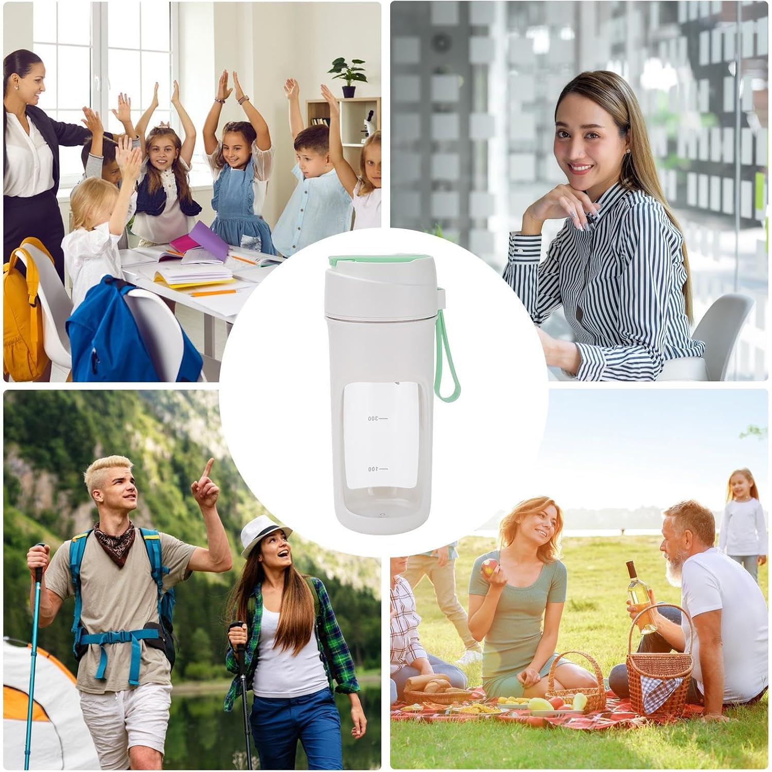 HP-890 Portable 500ML USB Rechargeable Juicing Cup | Personal Smoothie Blender | Leakproof Travel Juice Bottle