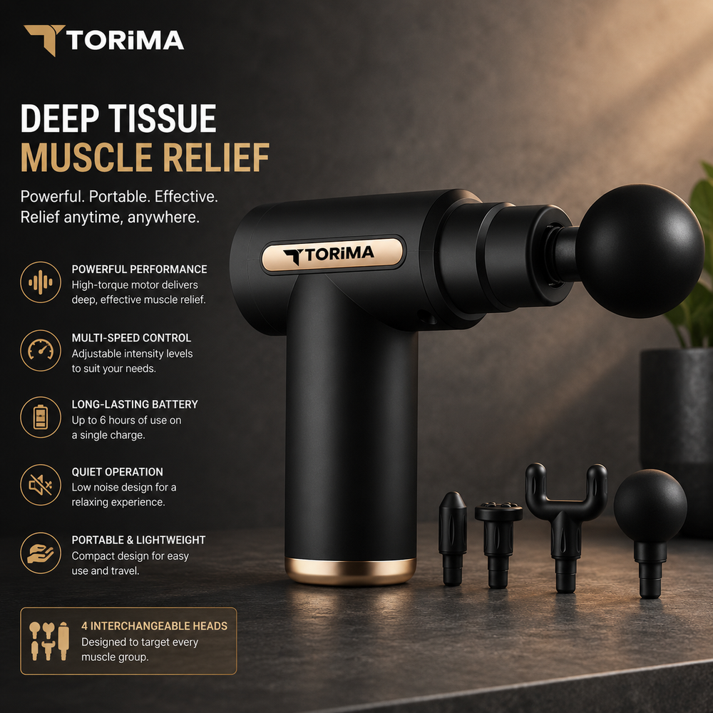 TORİMA BX-720 VIBRATION MASSAGES GUN BLACK