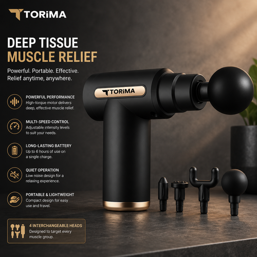 TORİMA BX-720 VIBRATION MASSAGES GUN BLACK
