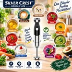 Silver Crest 21678 Hand Blender – Stainless Steel Immersion Blender | Kitchen Gadgets Portable | Powerful Handheld Mixer Blender Stick for Shakes Soup Puree Meat Jams Garlic Tomato