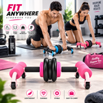 Multifunctional Abdominal Wheel Roller | 4-Wheel Core Trainer & Full Body Exercise Roller ,Home Gym Fitness for Men Women