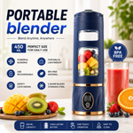 Portable HP-880 Smoothie Blender, 450ML Cordless Juicer Blender For Shakes and Smoothies,12 Blades, USB-C Rechargeable,Leakproof Flip and sip, Travel Blender