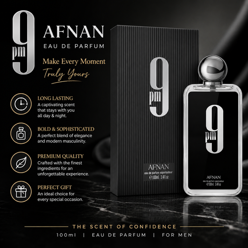 AFNAN 9 PM Edition For Men Eau De Parfum, 100 ML