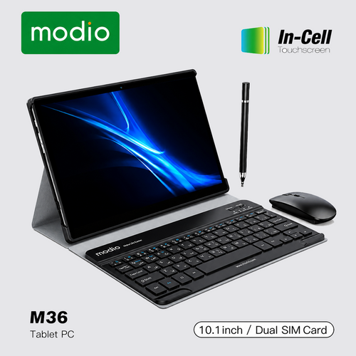 Modio M36 Tablet With 10.1 Inch Screen Dual SIM Gold, 12GB RAM 512GB 5G - Middle East Version With Gifts