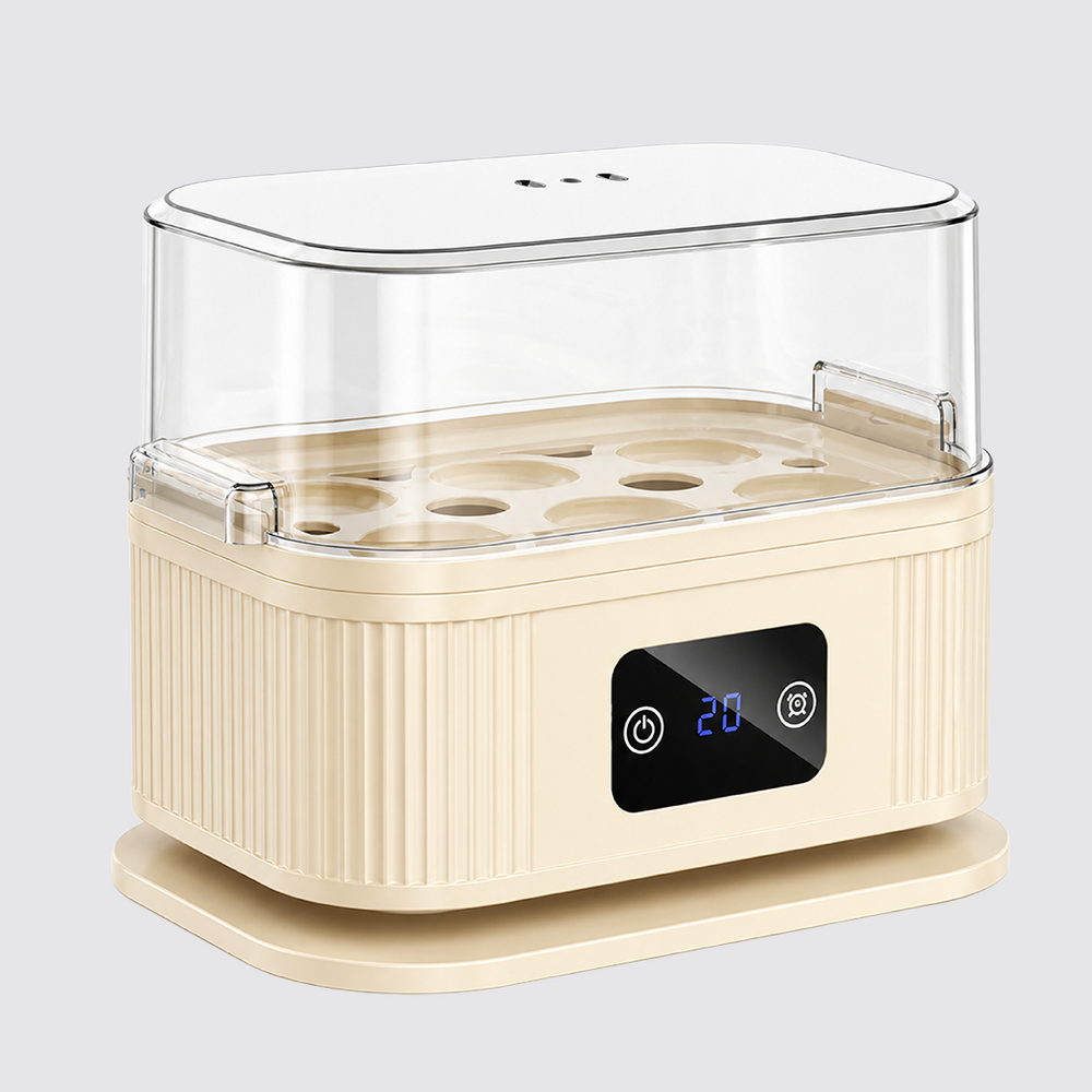Electric Plastic Double Layer Multi-function Egg Boiler Steamer 30-Minute Timer Auto Shut-Off 6-Egg Capacity Eco-Friendly