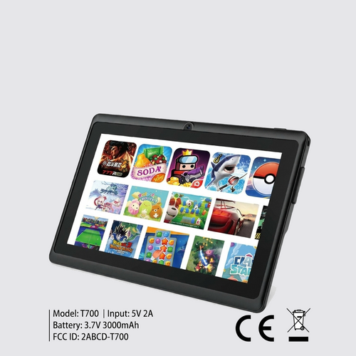 Modio M1 Kids Tablet 7" HD, Dual Camera, 128GB, 5G WiFi, 3000mAh Battery, Printed