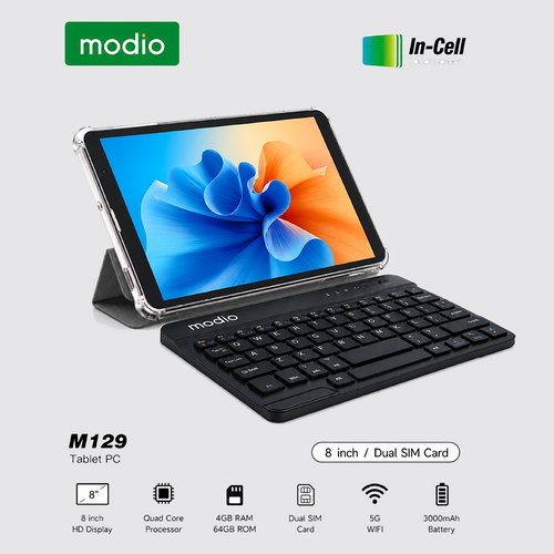 M129 tablet 8-inch screen 8GB RAM 512GB storage space supports 5G Wi-Fi connection latest version (black)