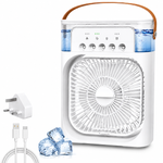Mini Portable Air Cooler With 7 Colors LED Light,USB Desk Fan