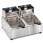DENX DX4003 Electric Deep Oil Fryer With Double Basket 6L, 2500W Jumbo Size Adjustable Temperature & Timer, Removable Oil Container