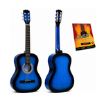 Chord 38 inch Acoustic Guitar with bag and strap and and Picks(38 inch glossy, Blue)