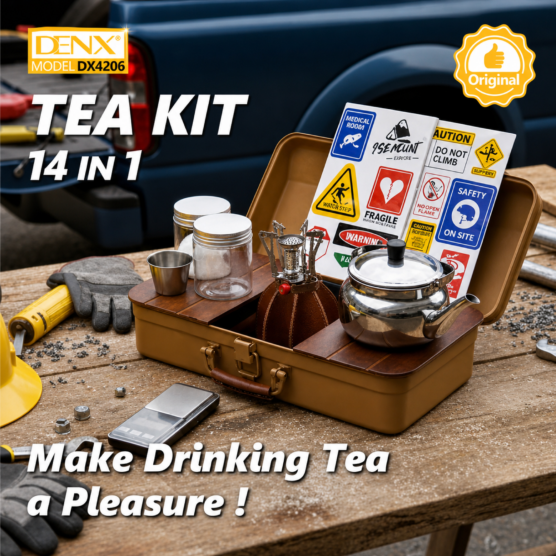 DENX Tea Brewing Kit / 14-in-1 Complete Tea Set / With Bag & Accessories