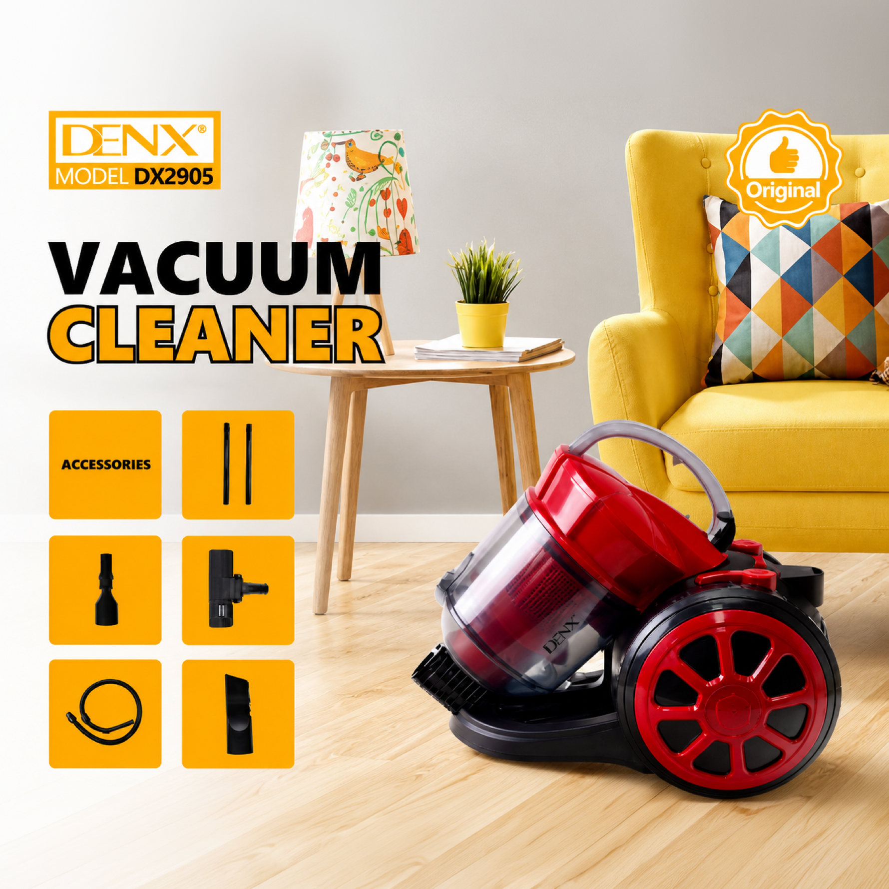 Denx DX2905 1200W 2.2L Vacuum Cleaner