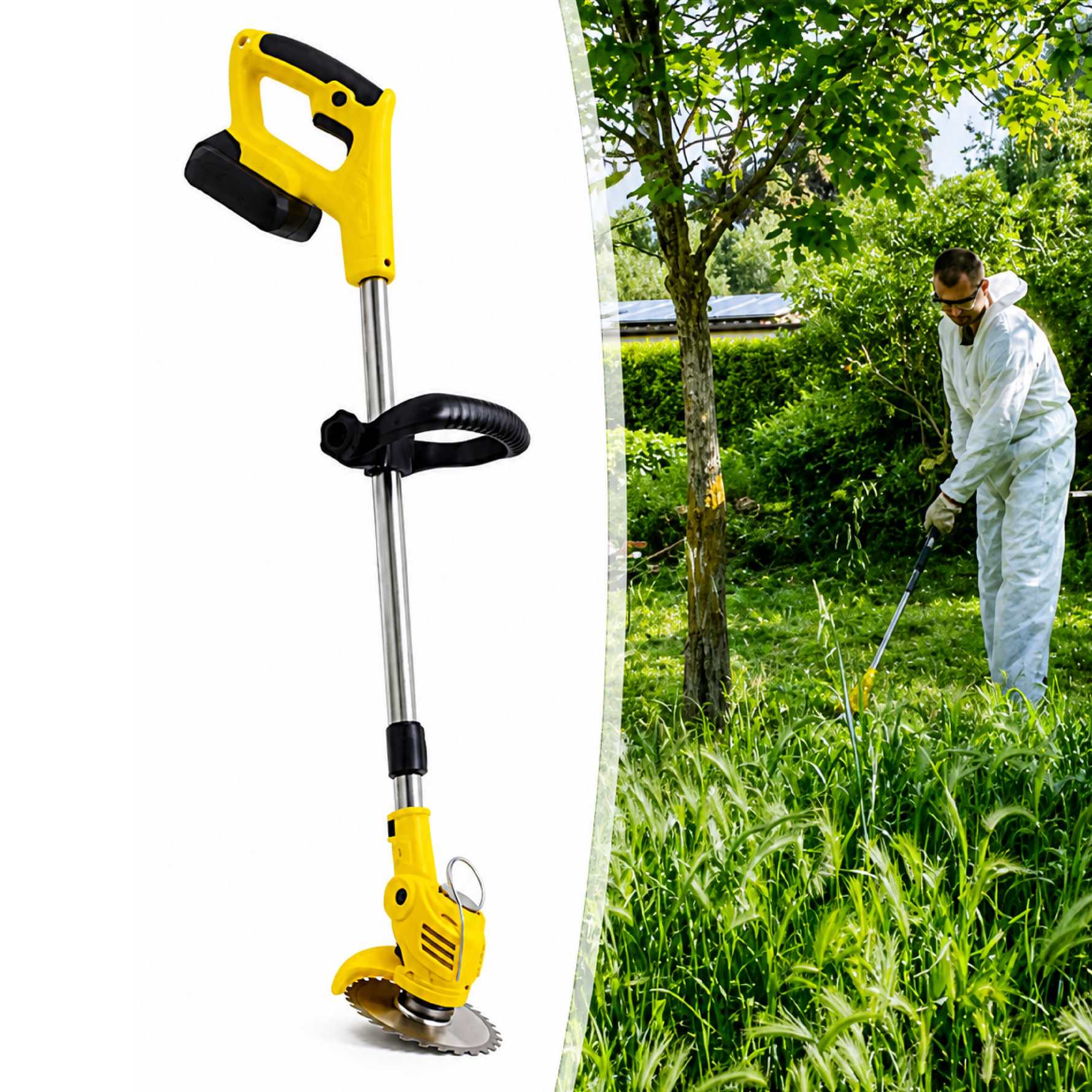 Denx DX3310 Electric Lawn Mower with 21V Battery and 650W Power (One Battery)
