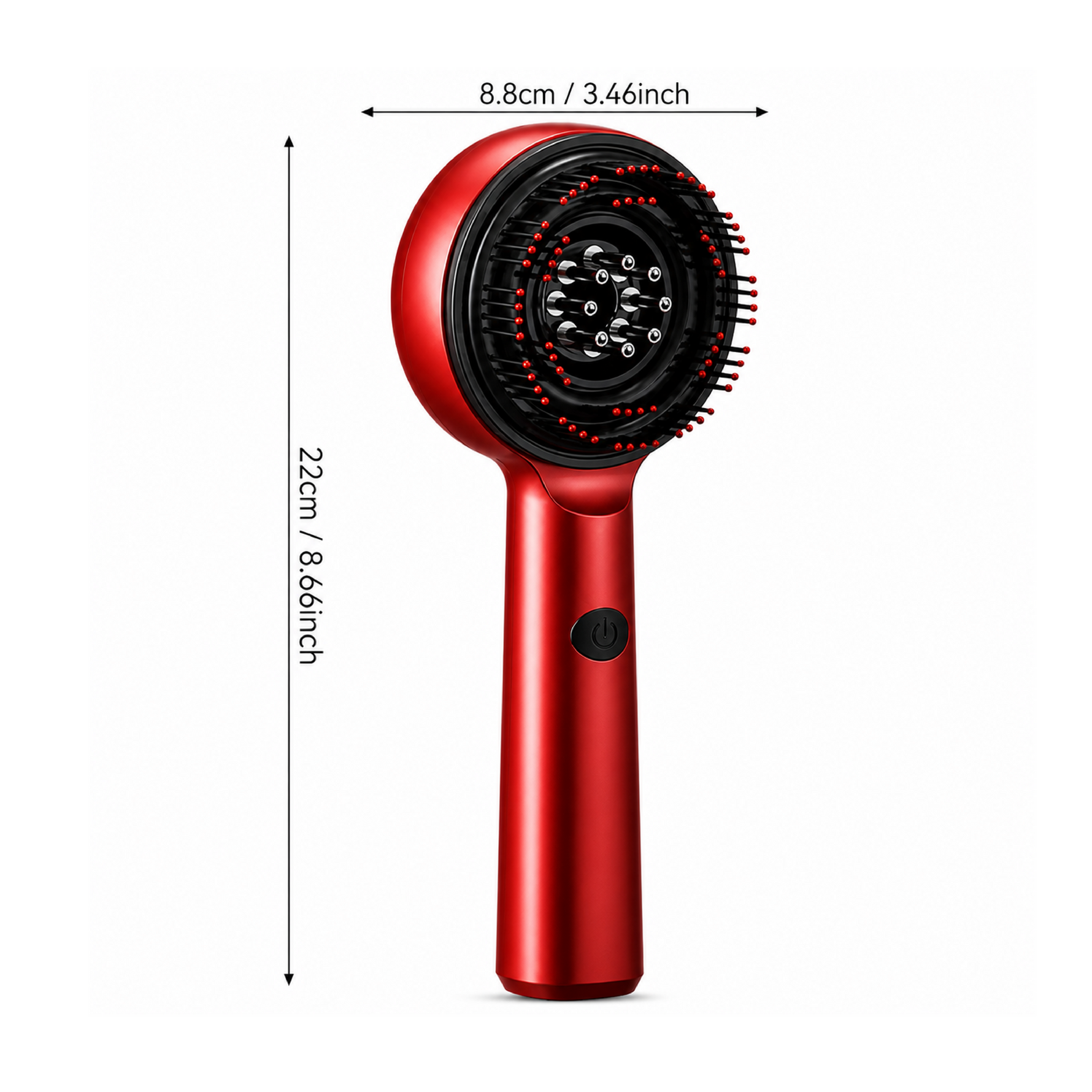 Electric Massage Comb 3 Modes of Scrubbing And Rubbing Round Teeth Comb 9Ml Liquid Reservoir Dustproof Cover Design