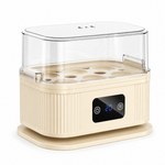 Electric Plastic Double Layer Multi-function Egg Boiler Steamer 30-Minute Timer Auto Shut-Off 6-Egg Capacity Eco-Friendly