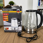 Slivers Criest Electric Glass Kettle SC-303 – 1500W, 2.0L Fast Boiling, Quick & Safe Hot Water