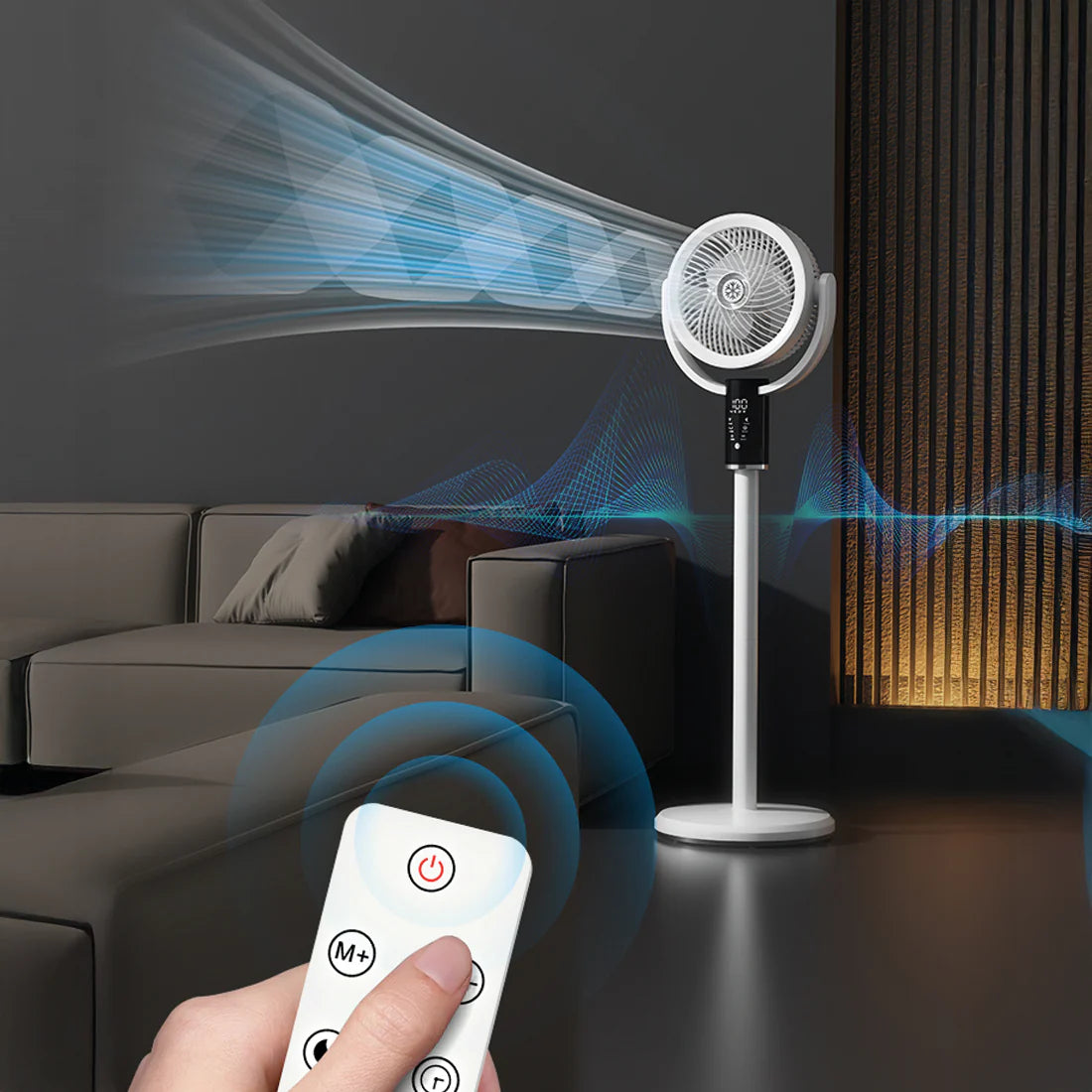 Torima F5 Air Fan, Portable Adjustable Table Fan with Powerful Airflow, 3-Speed Settings, USB Charging, Quiet Operation, Energy Efficient Cooling & Compact Lightweight, White | F5