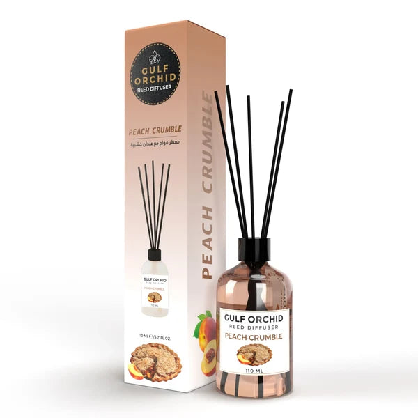 Gulf Orchid Reed Diffuser 3-in-1 Bundle – Peach Crumble, Lemongrass & Lemon, 110ml Each