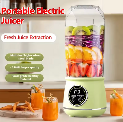 HS-885  Portable Fruit Juicer 550ml Capacity 3 Gears USB Rechargeable Blender Ice Crusher for Shakes and Smoothies Juicer