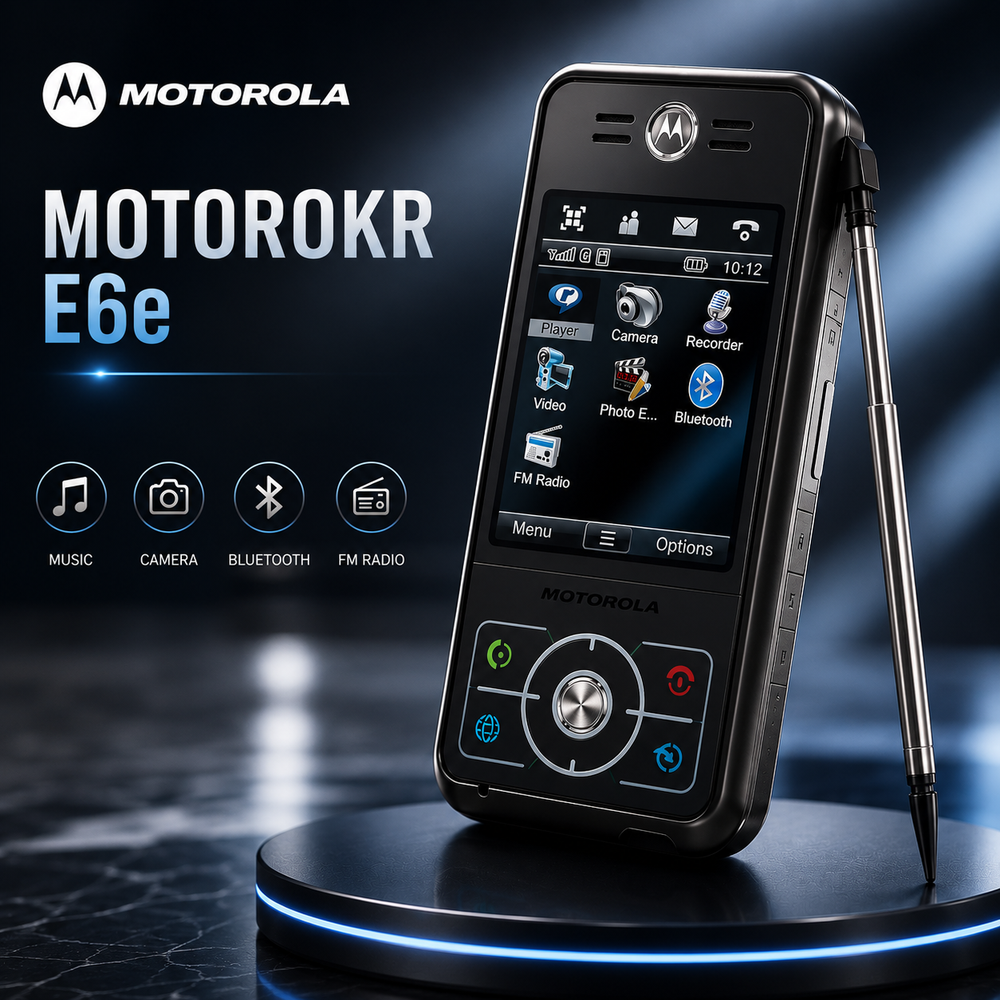 Vintage | Motorola MOTOROKR E6e Touchscreen | Wi-Fi, Bluetooth, FM Radio & Stylus |