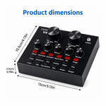 V8 LIVE SOUND CARD AND BM-800 CONDENSER MICROPHONE BUNDLE PACK (GOLD/BLACK)