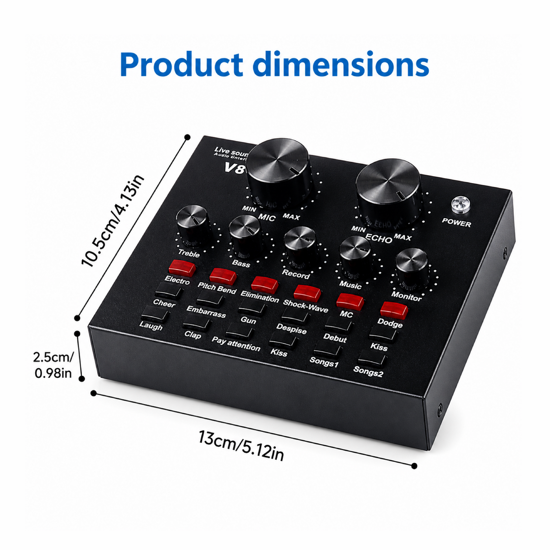 V8 LIVE SOUND CARD AND BM-800 CONDENSER MICROPHONE BUNDLE PACK (GOLD/BLACK)