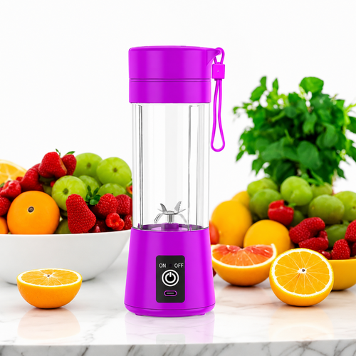 Portable Blender, Personal Size Blenders with USB Rechargeable Mini Fruit Juice Mixer, Mini Juicer Smoothie Blender Bottles Travel 380ML