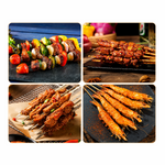 Professional Vertical Rotisserie Toaster Oven (8 Skewers) – Countertop Electric BBQ Kebab Grill Machine, Electric Barbecue Grill & Toaster Oven for Home Use, Stainless Steel