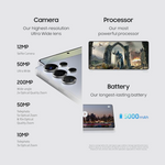 Samsung Galaxy S25 Ultra AI Phone, 256GB Storage, 12GB RAM, Android Smartphone, 200MP Camera, Long Battery Life (UAE Version)