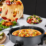 SOKANY Pizza Maker, 1500W Electric Non-Stick 42cm Multi Cooker Pan – SK-07084