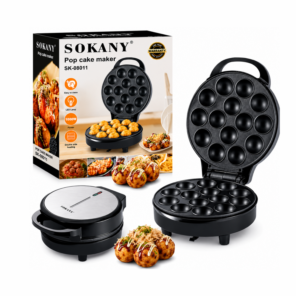 SOKANY Pop Cake Maker, 1000W Non-Stick Electric Cake Pop Machine - SK-08011