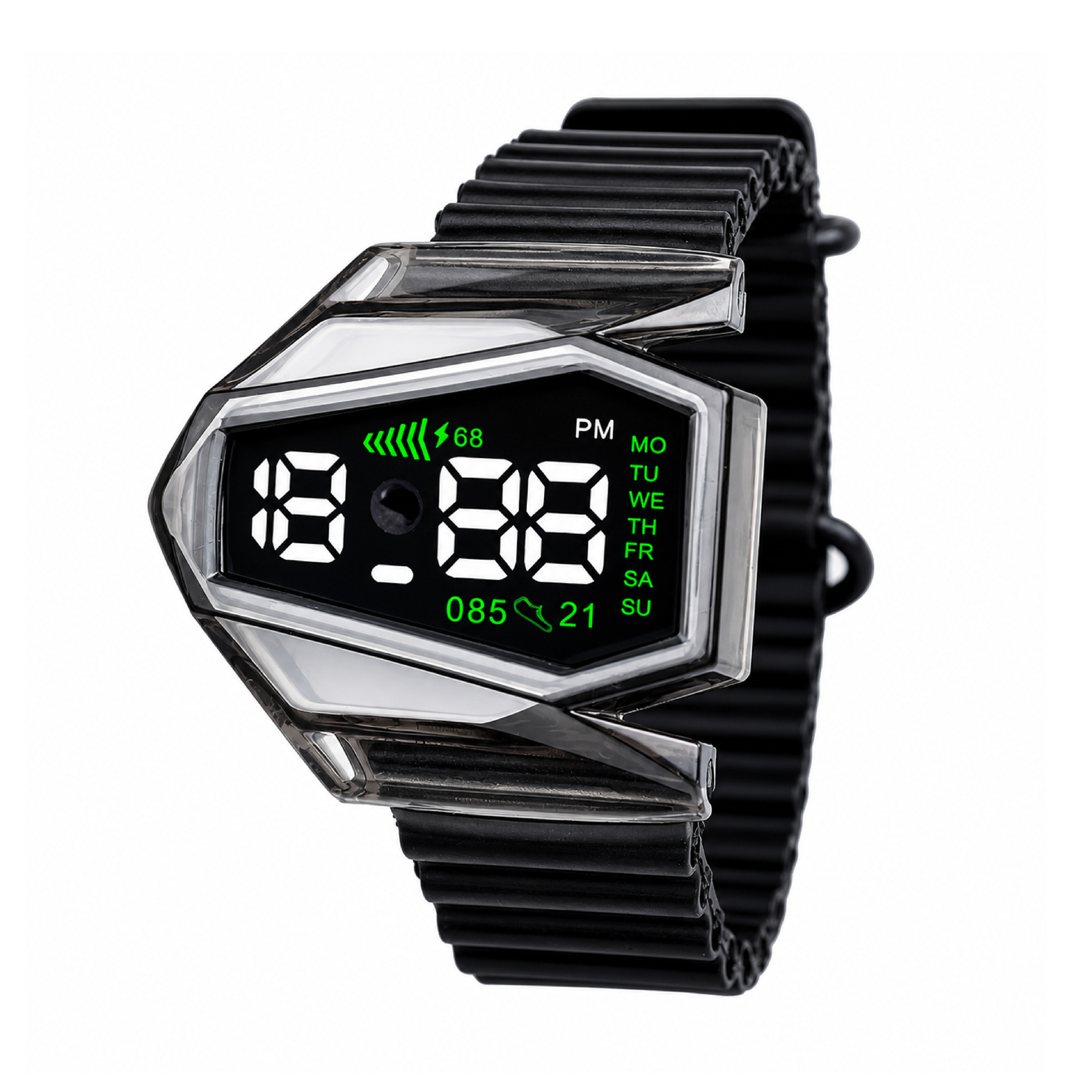 Multifunctional Slim Horloge Sport and Luxury Kids' Watch Featuring LED Display Cartoon Band Design Made of Plastic