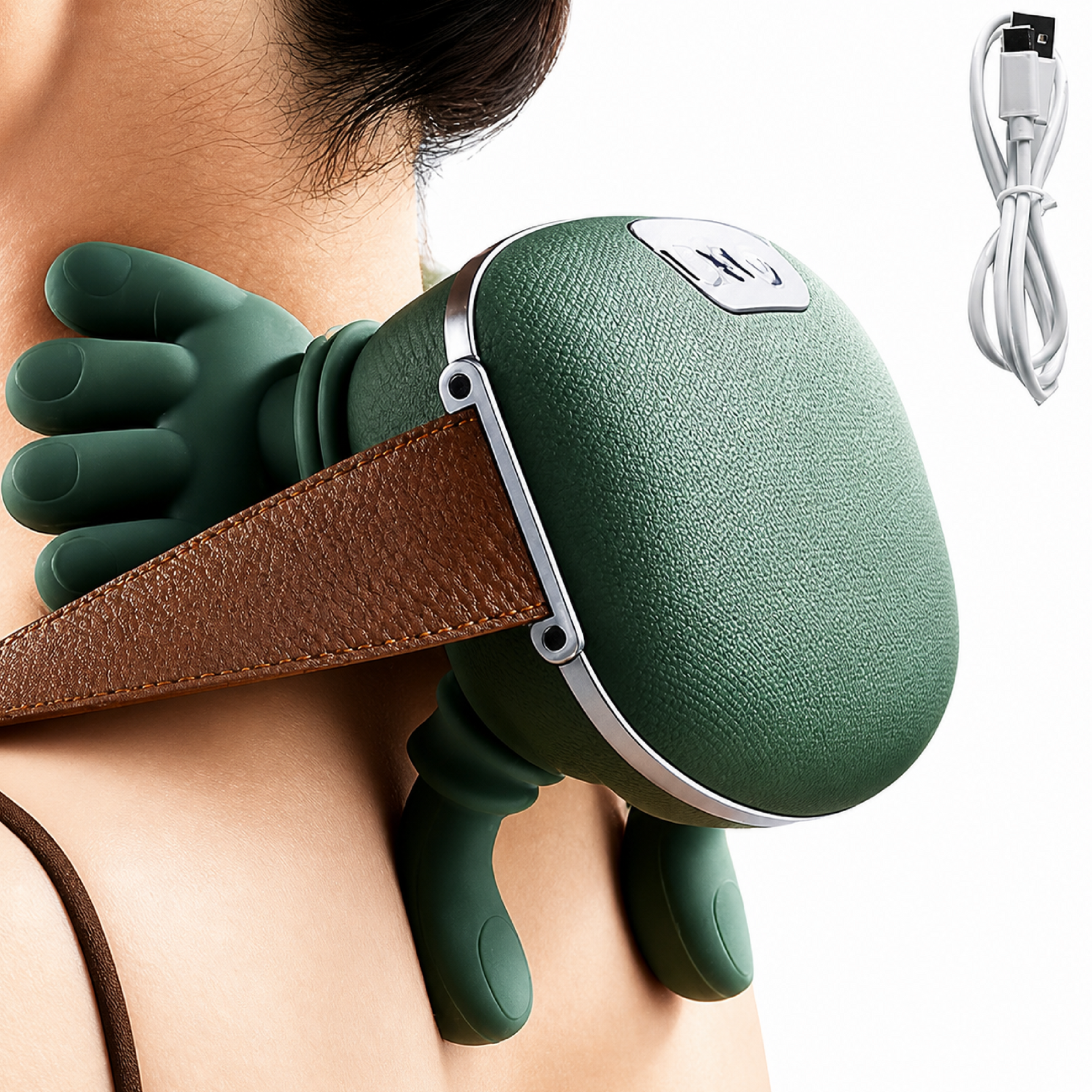 Smart Neck & Shoulder Massager | Wireless 4D Deep Tissue Electric Kneading Massager with Real Hand Simulation, 3-Speed Adjustment, Rechargeable U-Shaped Massager for Neck, Shoulders, Back & Muscle Pai