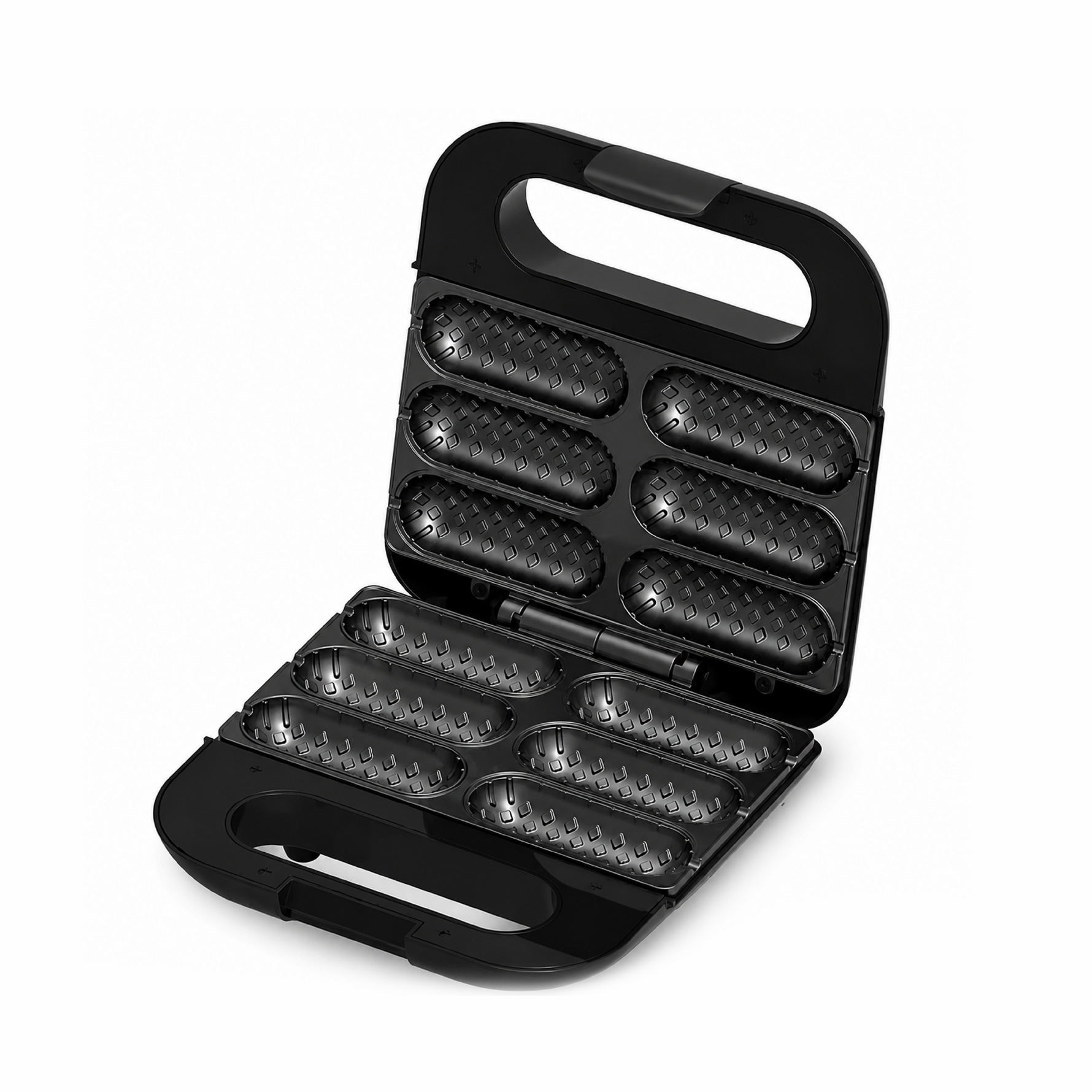 Sokany Corn Dog Waffle Maker Sandwich Hot Machine With Non-Stick Coating Plate Toaster Make 6 Dogs In Minutes Easy To Clean, Black