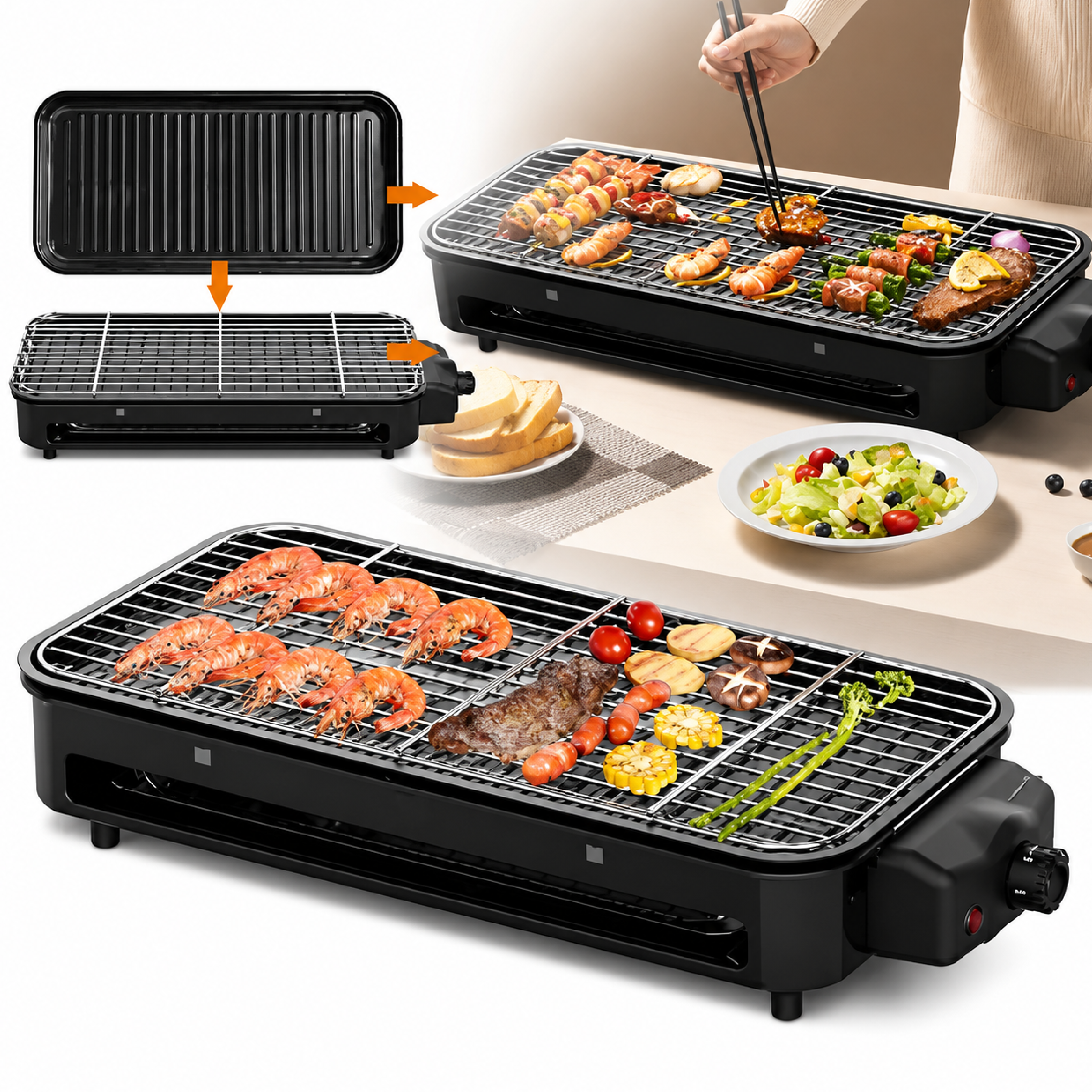 Sokany Electric Barbecue Machine 1500W with Adjustable Thermostat SK-6112