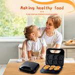 Sokany Electric Waffle Maker,Cartoon Cake Maker,750W Non-Stick Plates,Double-Sided Heating Makes 6 Cartoon Shaped Waffles Pancakes for Kids,SK-08005