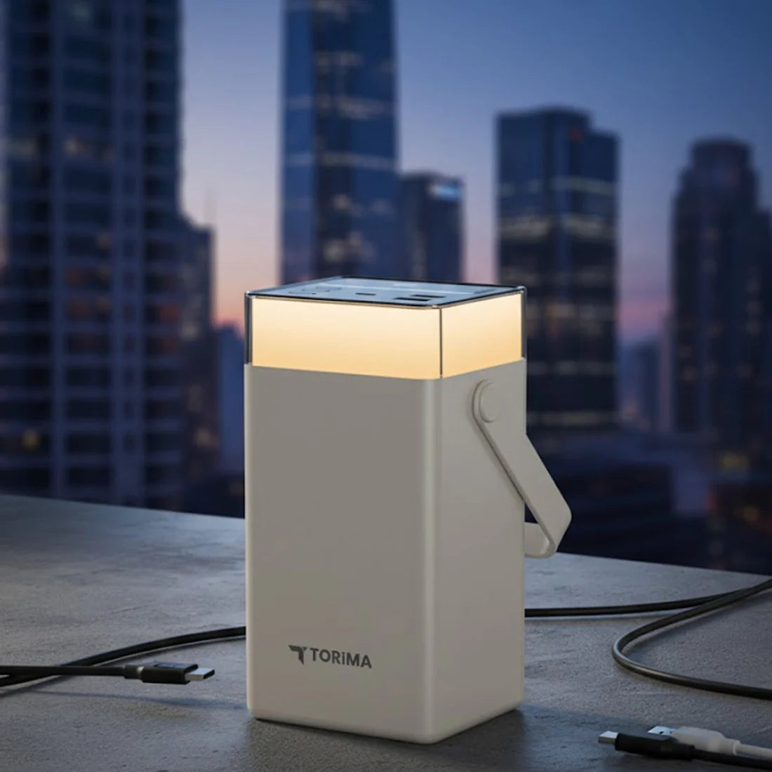 Torima TRM-1061 60000mAh Power Bank, 22.5W Fast Charging, Portable, USB-C & USB-A Outputs, LED Digital Display, High-Capacity Battery & Universal Device Compatibility, White | TRM-1061