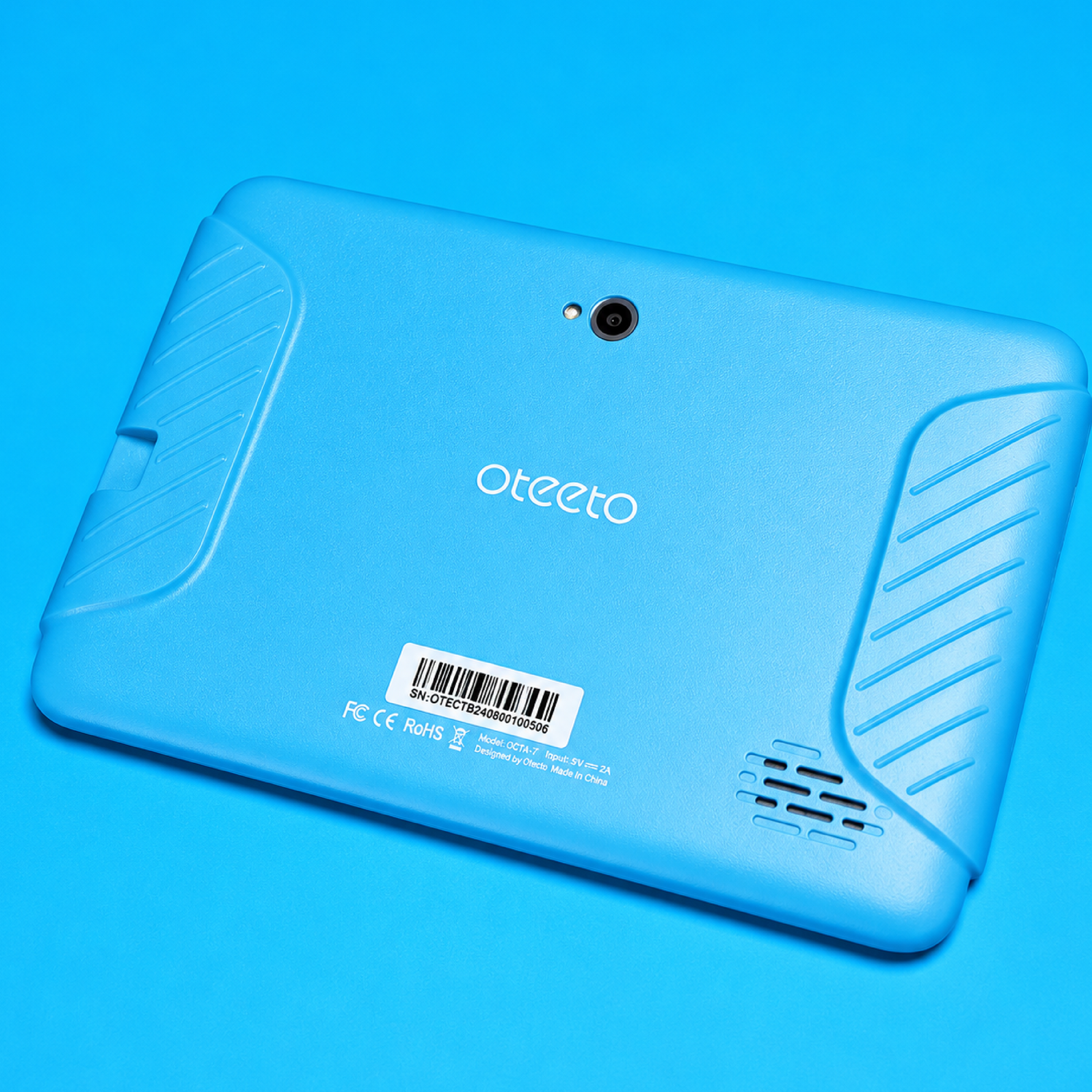 Oteeto Tab 4 Kids, 4GB RAM, 128GB ROM, 7-Inch IPS Display, 3000 mAh Battery, Toughened Glass, Android Kids 5G Wi-Fi Tablet - Blue