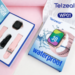 Telzeal WP01 Waterproof Smart Watch with Full‑Touch Display, IP‑68 Water Resistance, Health Monitoring – Stylish Unisex Design