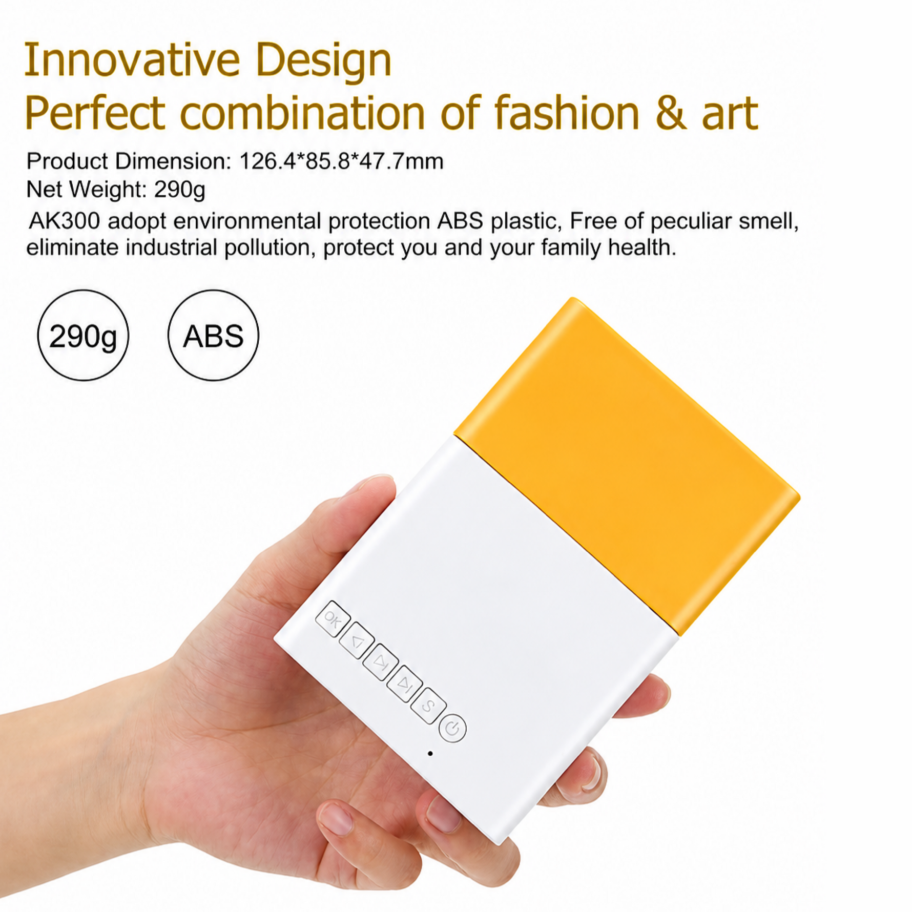 Tradeo Compact and portable mini projector for displaying movies, videos, and images on any flat surface.